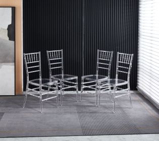 Wedding chair,dining chair,set of 4,plastic seat