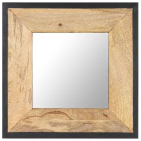 Mirror 19.7"x19.7" Solid Mango Wood