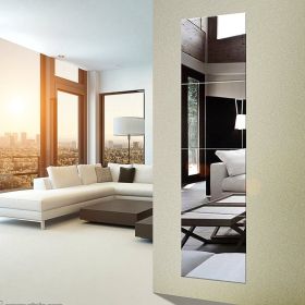 Trustmade Wall Mirrors Flexible Real Glass Flat Frameless (size: 14×14 (4-pack))