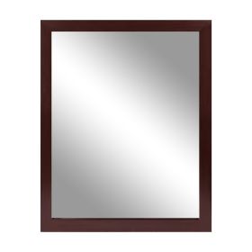 Wall Mount Mirror 11.8x15.7Inch Wood-Like Frame Rectangle Modern Hanging Mirror for Bathroom Bedroom Living Room (Color: Red, size: 30 x 40cm)